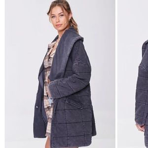 Forever 21 Longline Quilted Jacket